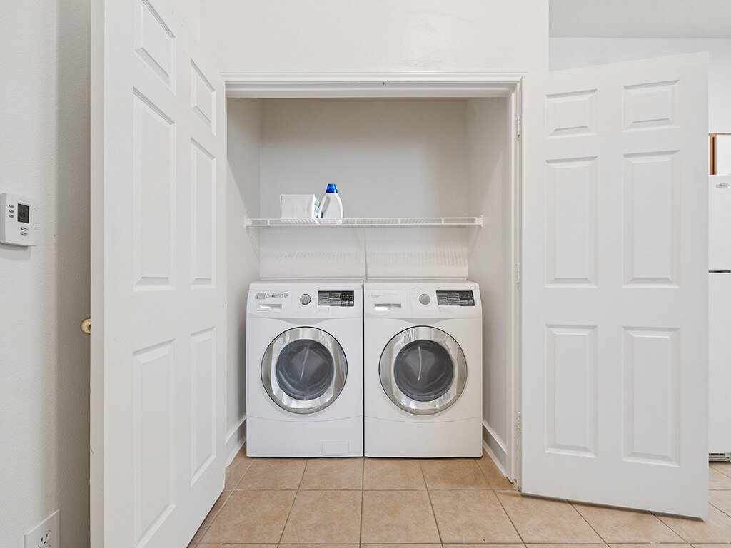 Laundry closet at Fallbrook Ranch in Houston TX